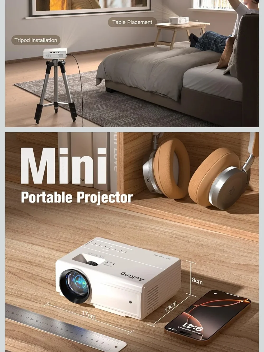 White Home Theater Projector – LED Video Projector